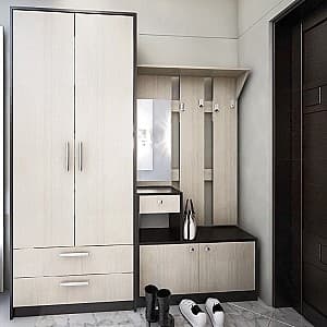 Antreu PS P-1+ Dulap S-82 (2 sert.) (bară) Wenge/Chamonix Deschis