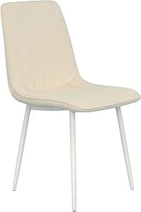 Железный стул Evelin XR-154 Wh (Белый) / Велюр Light Cream-3 (Бежевый)