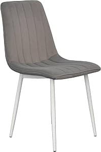 Железный стул Evelin XR-154 Wh (Белый) / Велюр Light Grey-52 (Светло Серый)