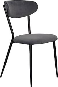 Scaun fier Evelin LC-251B (Negru) / Velur Dark Grey 57 (Gri)