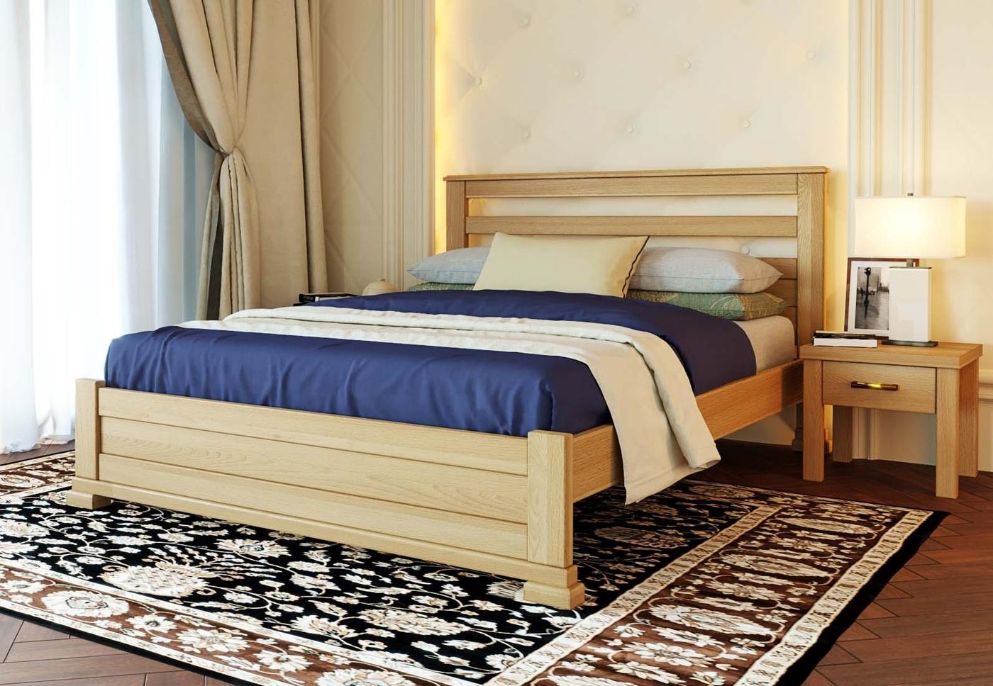 Кровать Mebil Lev Лорд 160х200 Лак, двуспальная