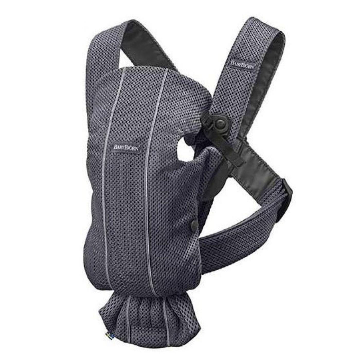 Marsupiu pentru bebelusi BabyBjorn Mini Anthracite 3D Mesh