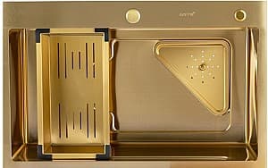 Раковина на кухню Gappo GS7246-3 SATIN GOLD