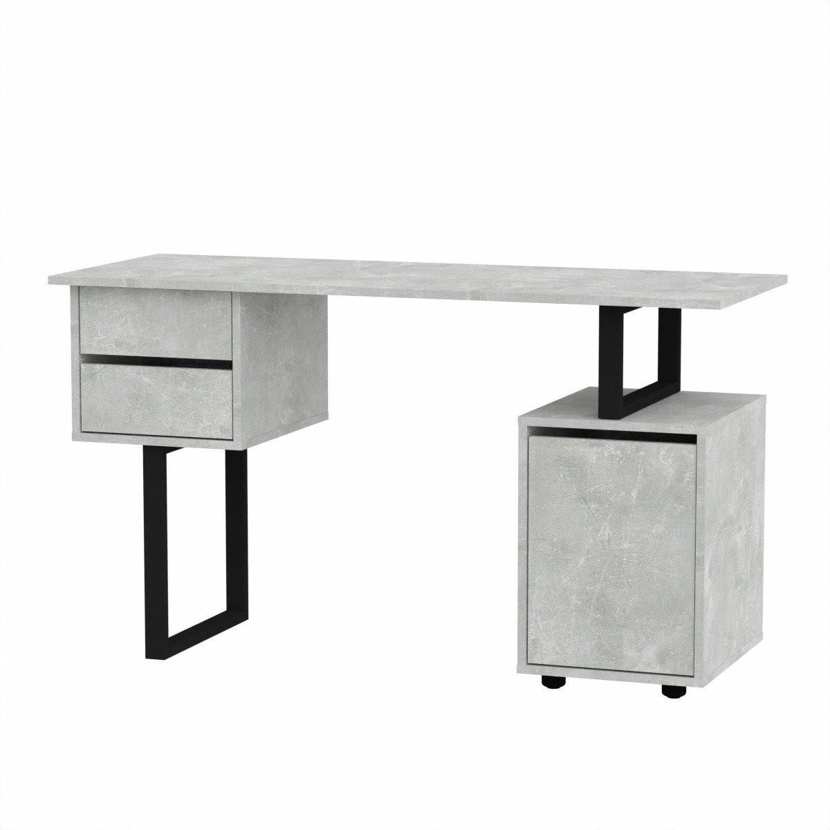 Письменный стол KompaniT Лофт-4 Ателье Светлый (Серый)