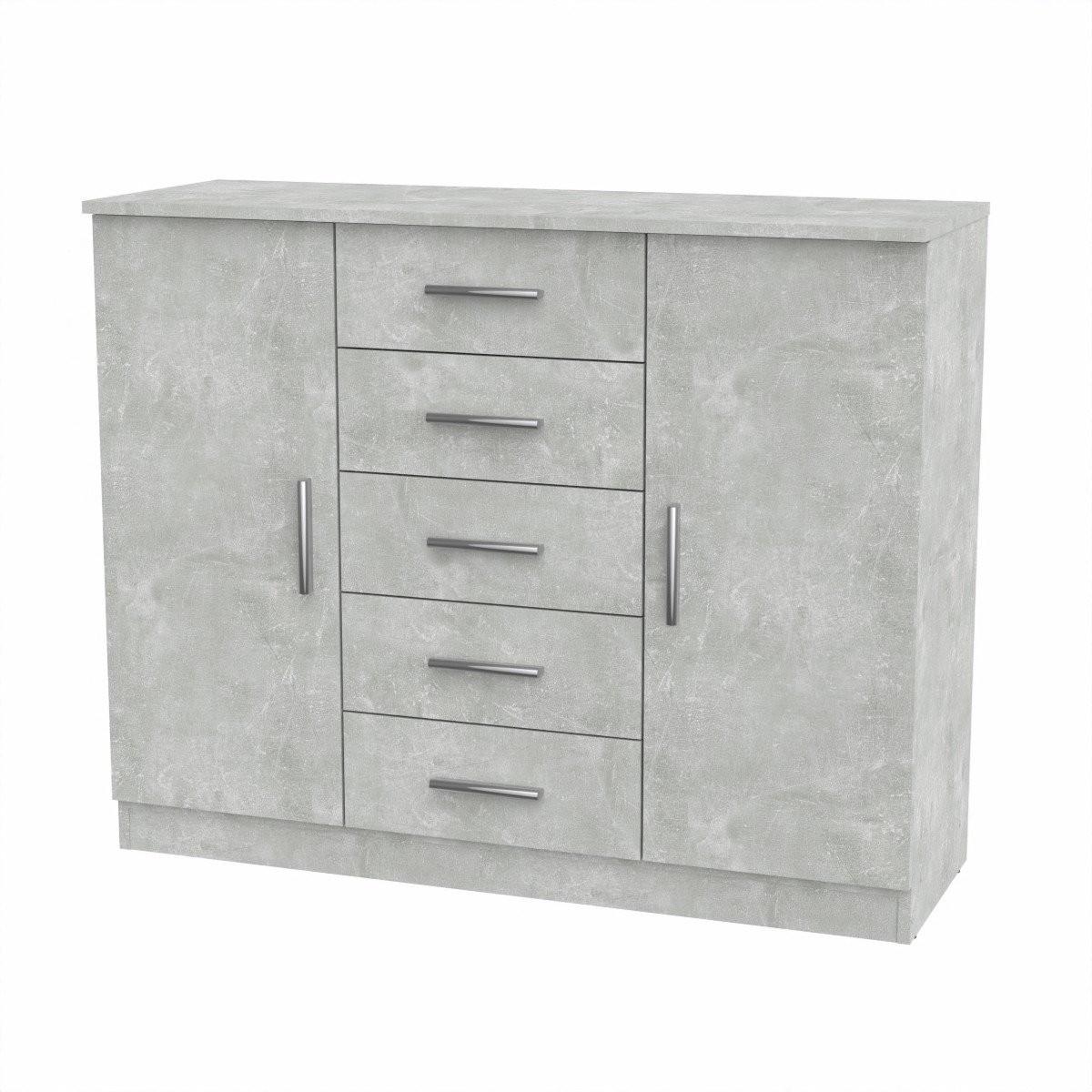 Comoda KompaniT 5+2 Atelie Deschis (Gri)