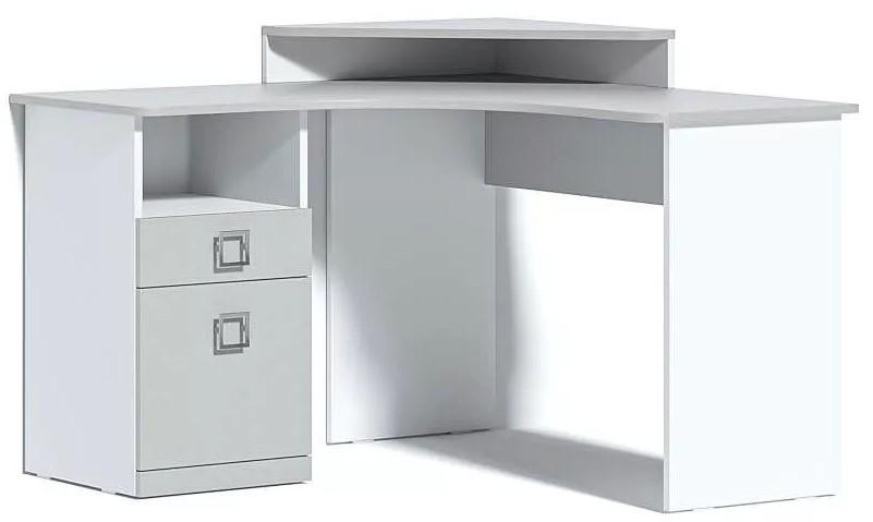 Компьютерный стол Ambianta Amigo (угловой) Серый / Белый