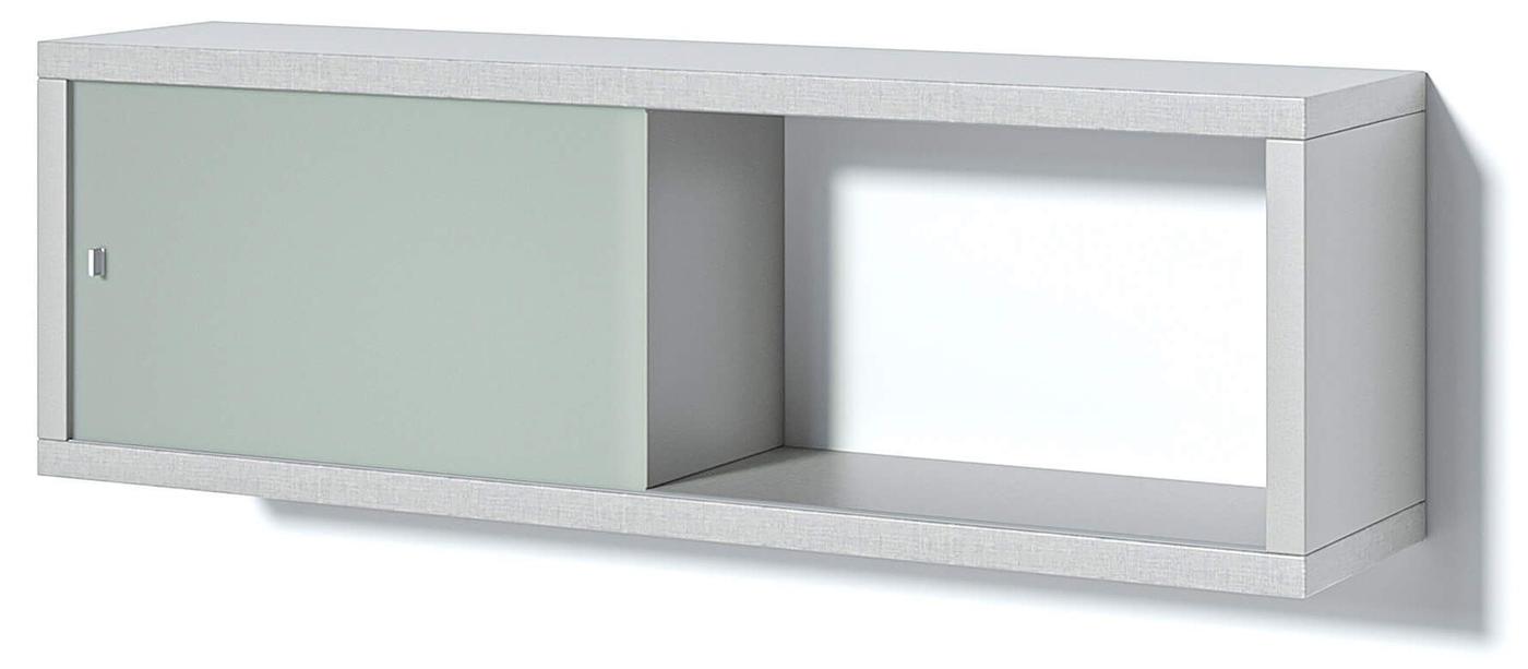 Raft de perete Ambianta Amigo 1.3 m (sticla) Gri / Alb