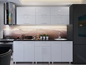 Set mobila bucatarie PS Modern 2 m (MDF lucioasa) Alb
