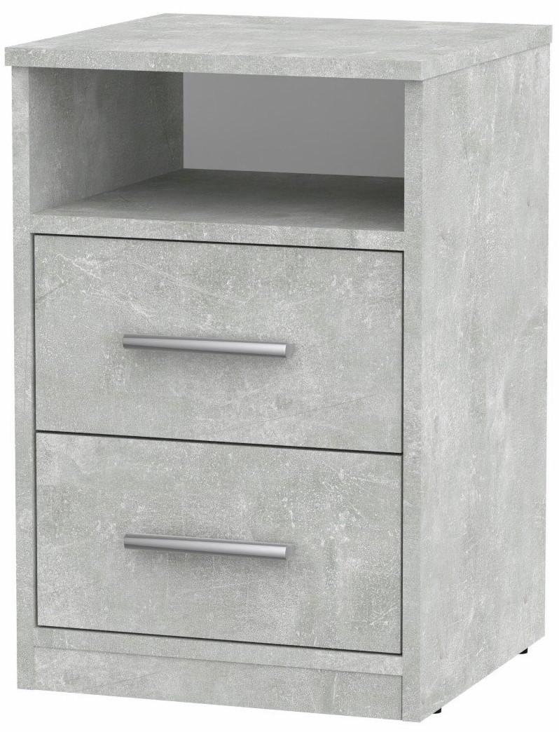 Прикроватная тумбочка KompaniT ПКТ-2 Ателье Светлый (Серый)
