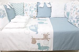 Lenjerie de pat pentru copii PernaMea Pillows Dinno (8 piese)