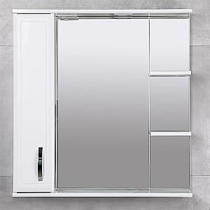 Шкаф в ванную Bayro Allure 800x750 левый Матовый белый