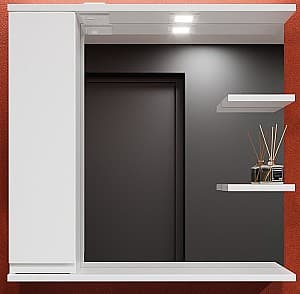 Dulap de baie Bayro Studio 800x750 stâng Alb Mat