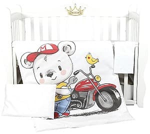 Lenjerie de pat pentru copii PernaMea Premium Moto (3 piese)