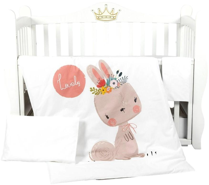 Постельное белье PernaMea Premium Розовый Зайчонок (3 предмета)