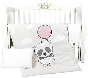 Lenjerie de pat pentru copii PernaMea Premium Panda (3 piese)