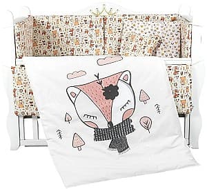 Lenjerie de pat pentru copii PernaMea Baby Forest Beige (8 piese)