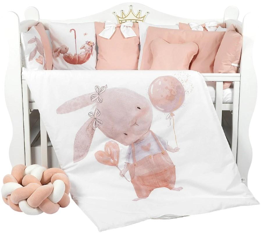 Постельное белье PernaMea Коса Кролик Розовый (8 предметов)