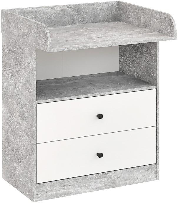 Детский комод KompaniT 4 Ателье Светлый (Серый) Комби