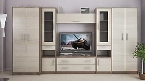 Стенка PS Омега-L 3.7 м Трюфель / Шамони Светлый