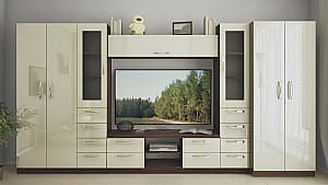 Living PS Liudmila X Mini 3.9 m (TV-1.5 m) Mokka / Bianco-Bej