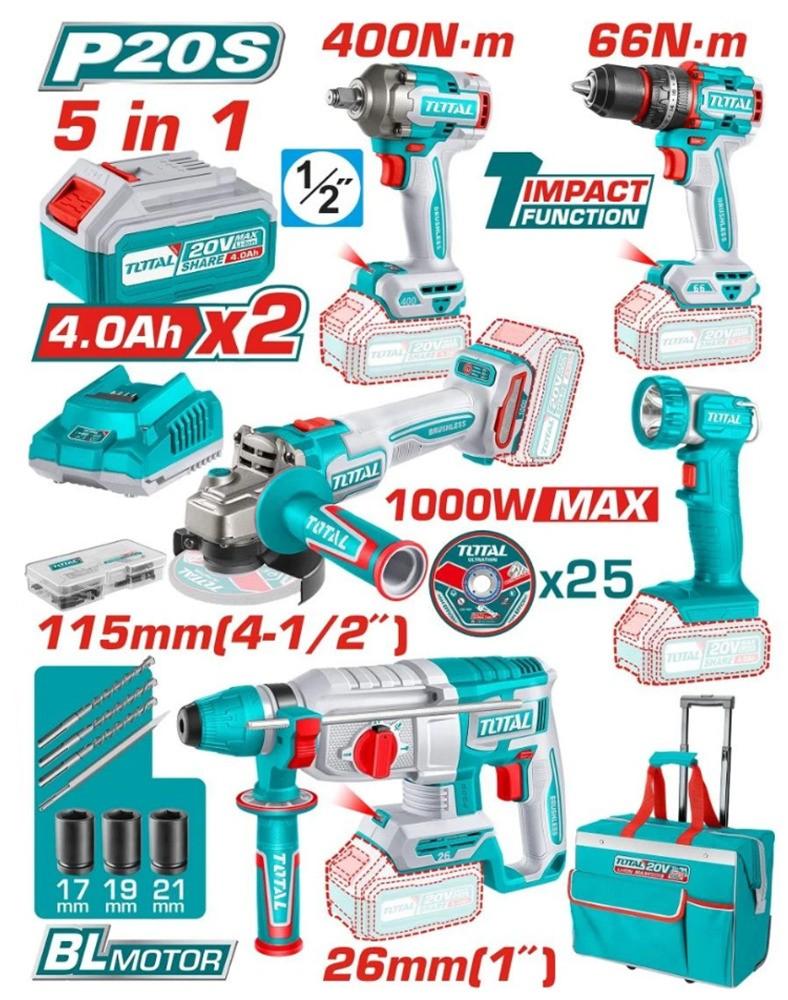 Set de scule electrice Total TCKLI20592