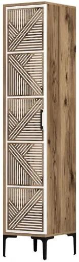 Шкаф пенал Trendy Kumsal P Орех / Белый