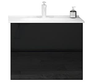 Dulap sub lavoar Orka Lucca 80 Legnano Blackglass