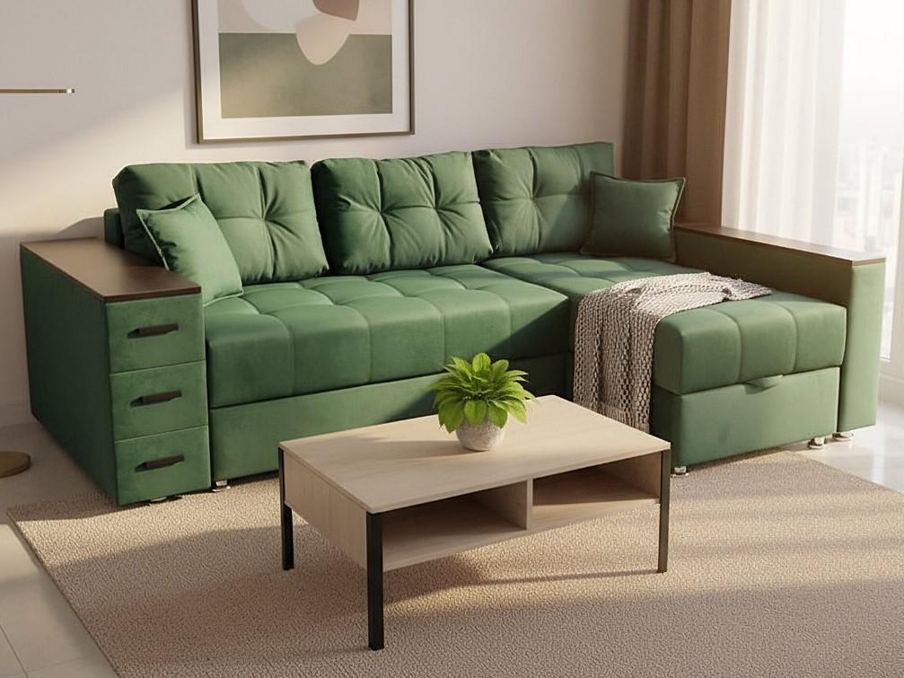 Canapea coltar Elegant Style Aurora 250 (LL) Verde