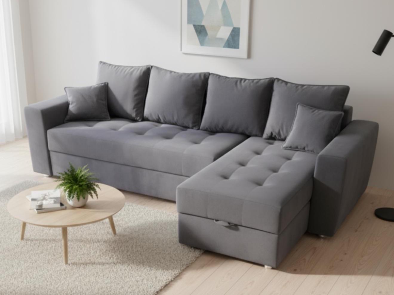 Canapea coltar Elegant Style Nova 250 (LS) Gri