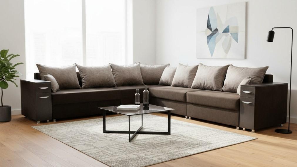 Угловой диван Elegant Style B2 Long (300x200) Коричневый