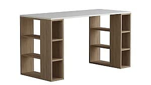 Masa de birou Trendy Colmar Alb/Stejar (Bej)