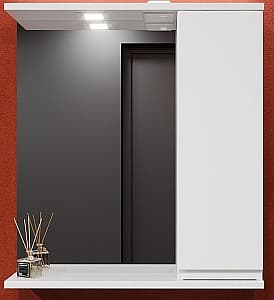 Шкаф в ванную Bayro Studio 600x750 правый Матовый белый