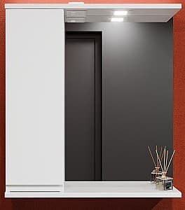 Dulap de baie Bayro Studio 600x750 stâng Alb Mat