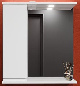 Шкаф в ванную Bayro Studio 700x750 левый Матовый белый