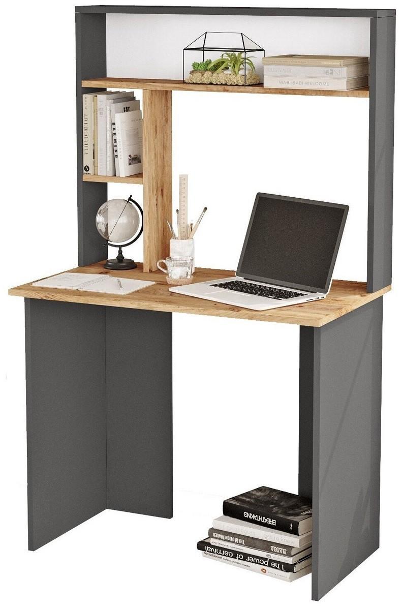 Письменный стол Trendy BR2-AA Атлантическая Сосна (Бежевый)/Антрацит (Серый)