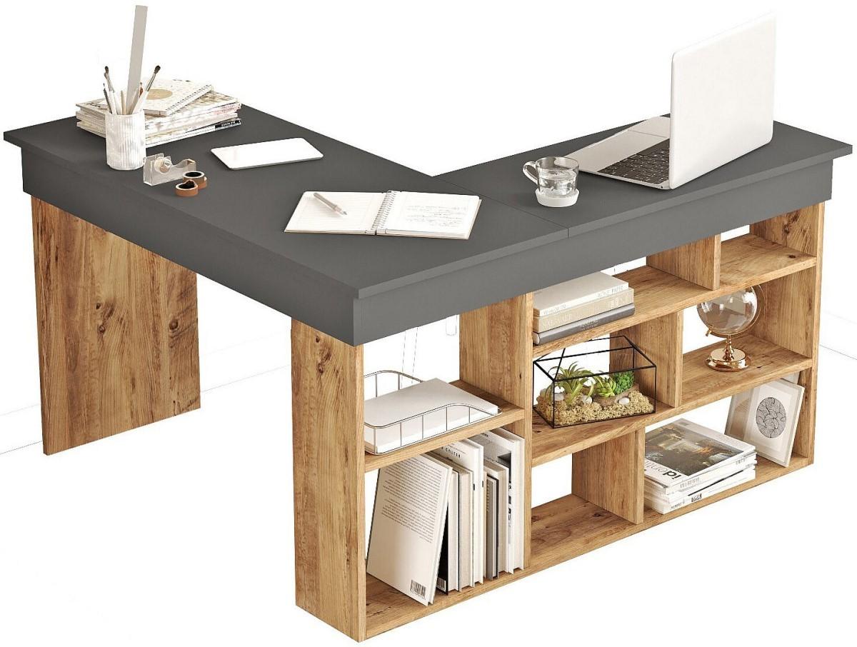 Письменный стол Trendy CT5-AA Атлантическая Сосна (Бежевый)/Черный