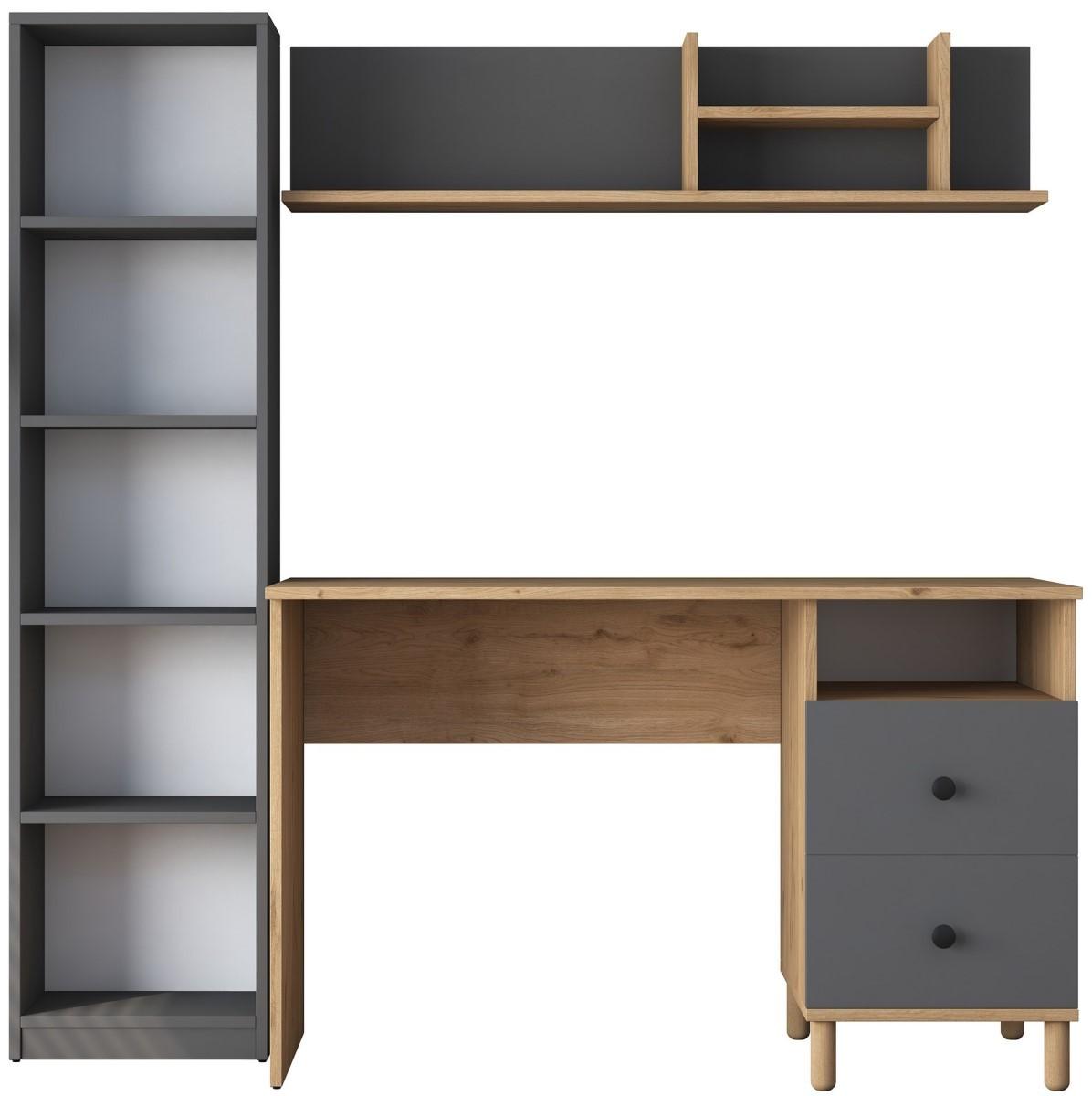 Письменный стол Trendy HA115 2643 Орех (Коричневый)/Антрацит (Серый)