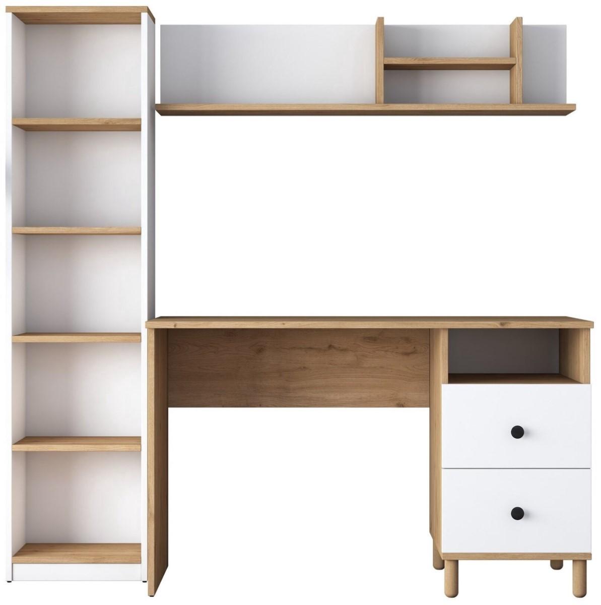 Masa de birou Trendy HA115 2642 Nuc (Maro)/Alb