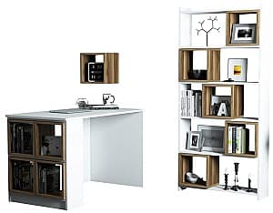 Письменный стол Trendy Коробка Белый/Орех (Коричневый)