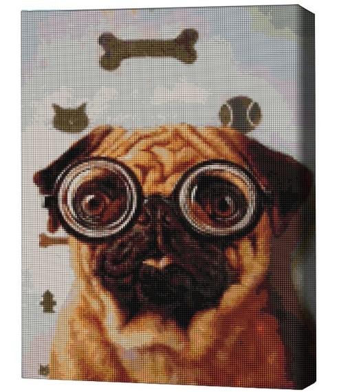 Алмазная картина BrushMe Проверка зрения собачки, Lucia Heffernan 40*50 см (без упаковки)