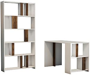 Masa de birou Trendy Lima Alb/Nuc (Maro)