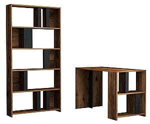 Masa de birou Trendy Lima Nuc (Maro)/Antracit (Gri)