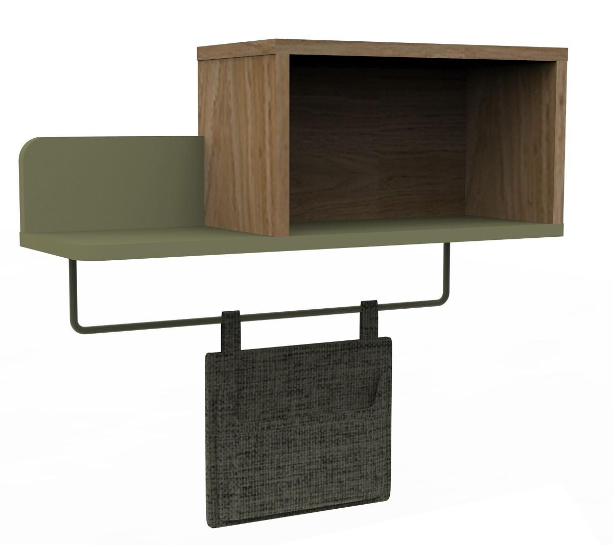 Полка на стену Dogtas GRETA 70cm Коричневый/Зеленый