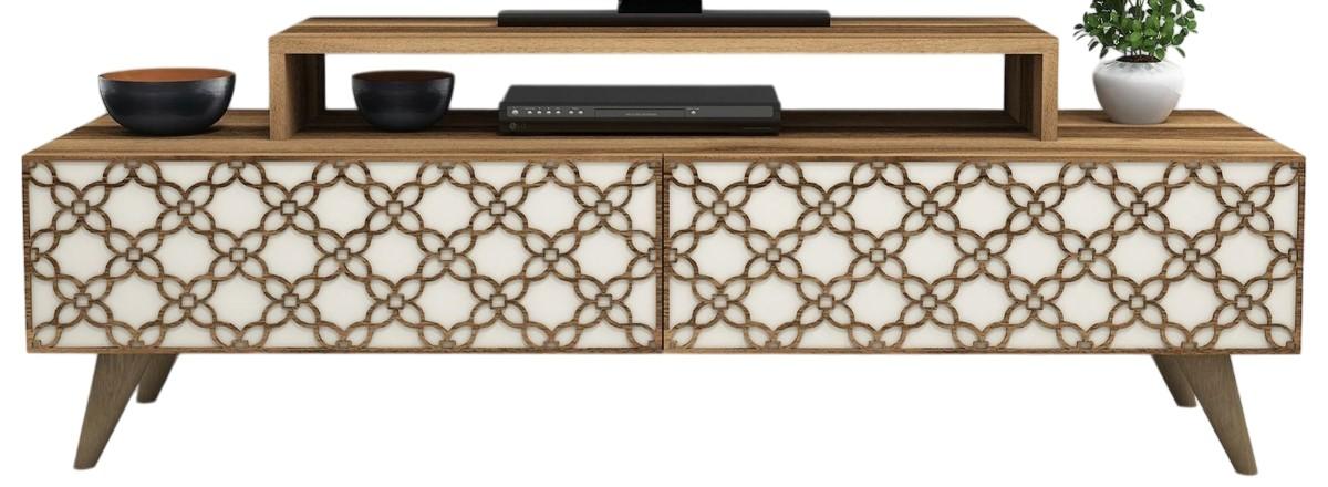 Tumba pentru televizor Trendy Oras Nuc (Maro)/Crem (Bej)