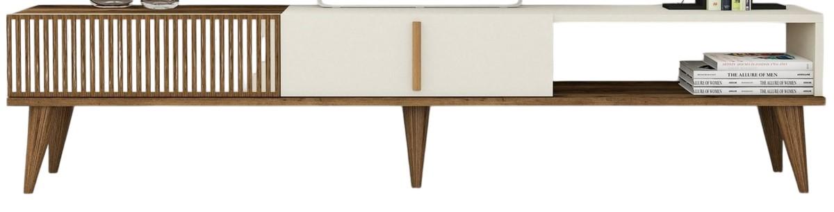 Tumba pentru televizor Trendy Milan Alt Nuc (Maro)/Crem (Bej)