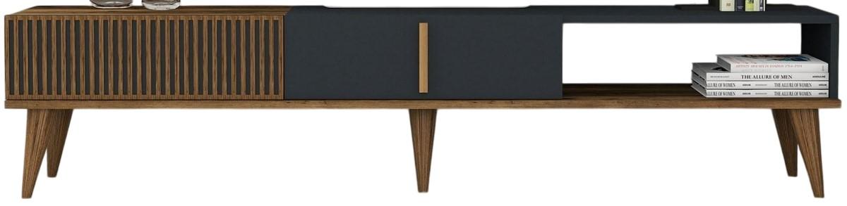 Tumba pentru televizor Trendy Milan Alt Nuc (Maro)/Antracit (Gri)