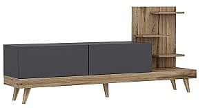 Тумба под телевизор Trendy Dizayn Антрацит (Серый)/Орех (Коричневый)