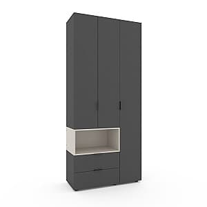 Шкаф Nex Home A002L Антрацит (Серый)/Кашемир (Бежевый)