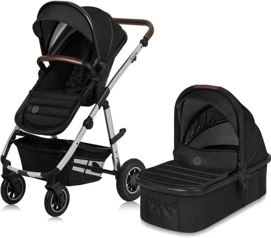 Коляска 2 в 1 Lionelo Amber Black Silver