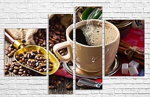 Модульная картина Art.Desig Чашка кофе и кофейные зерна